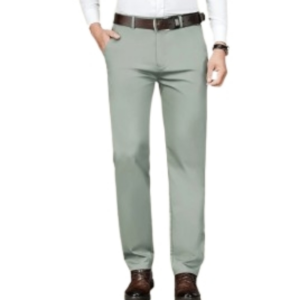 Timeless Flex High Stretch Straight Fit Light Gray Dress Pants Sz 30x28